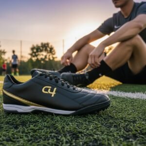 Chuteira Masculina Society C4 Sports Em Couro De Alta Durabilidade