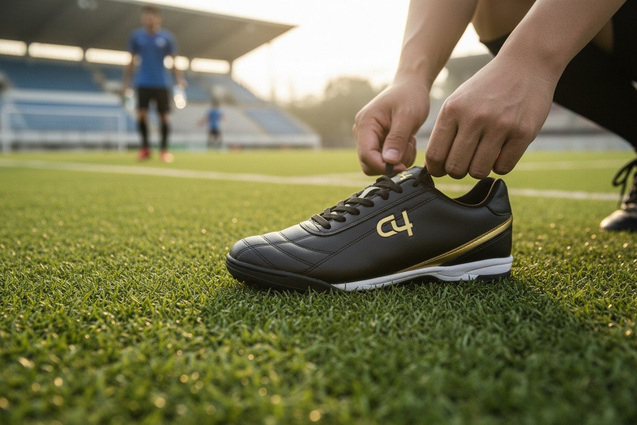 Chuteira Masculina Society C4 Sports Em Couro De Alta Durabilidade - Imagem 3