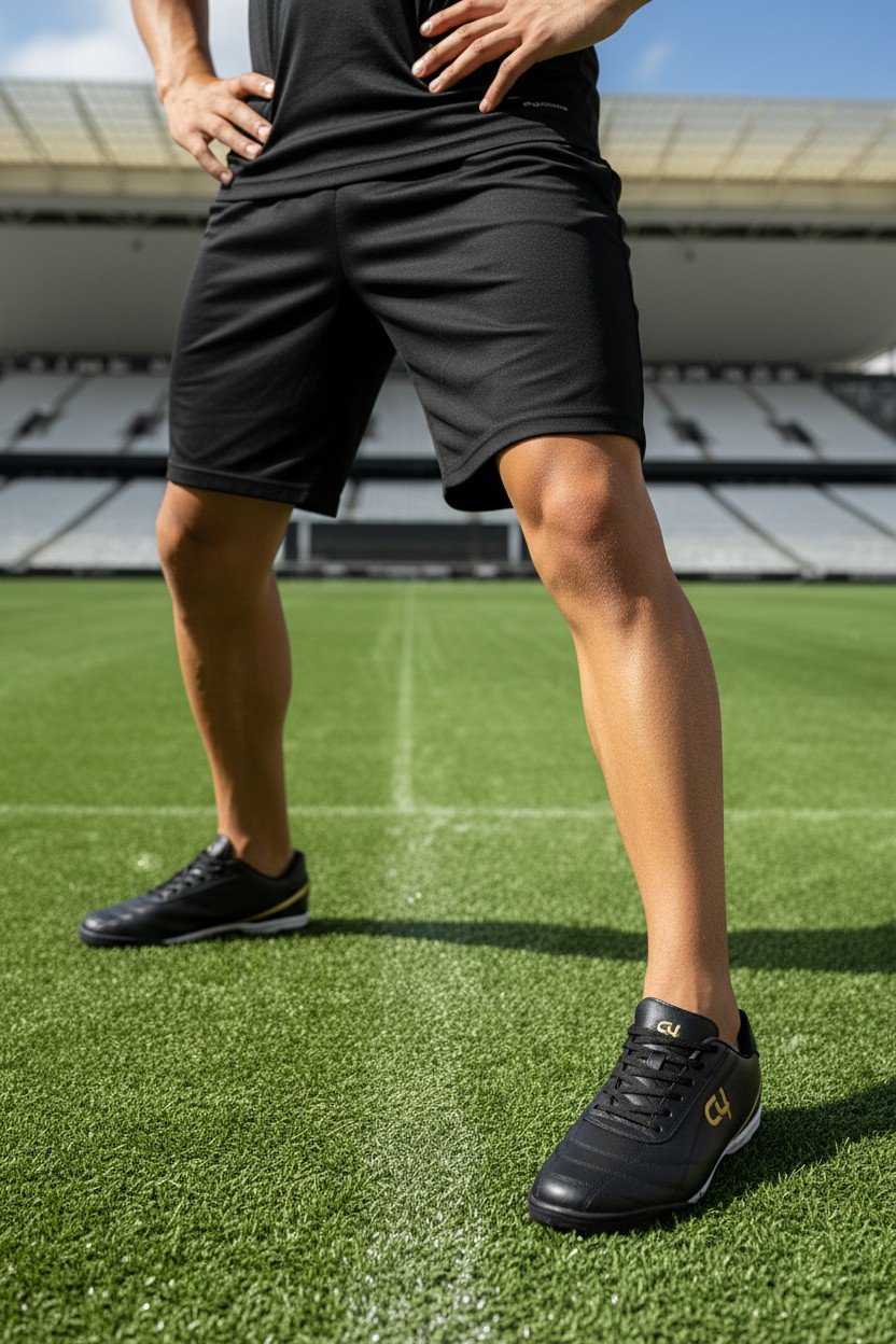 Chuteira Masculina Society C4 Sports Em Couro De Alta Durabilidade - Imagem 5