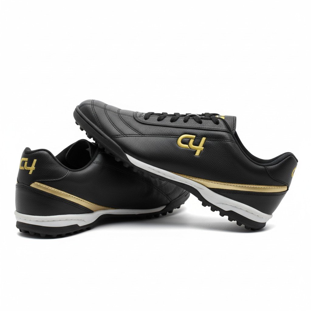 Chuteira Masculina Society C4 Sports Em Couro De Alta Durabilidade - Imagem 12